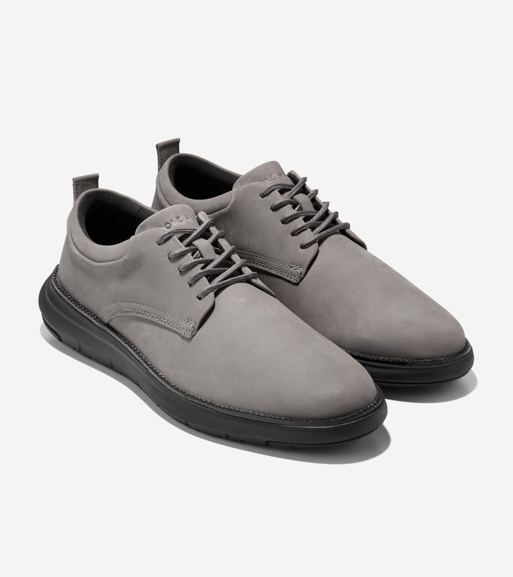 Men's Grand Remix Oxfords-Steel Gray-Black