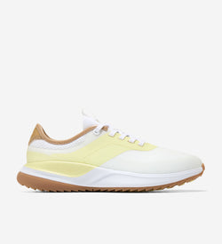 Women's GrandPrø All-Day Golf Shoes-White-Buckwheat-Wax Yellow