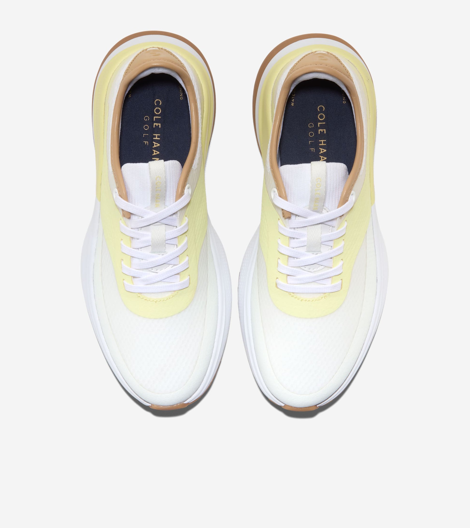 Women's GrandPrø All-Day Golf Shoes-White-Buckwheat-Wax Yellow