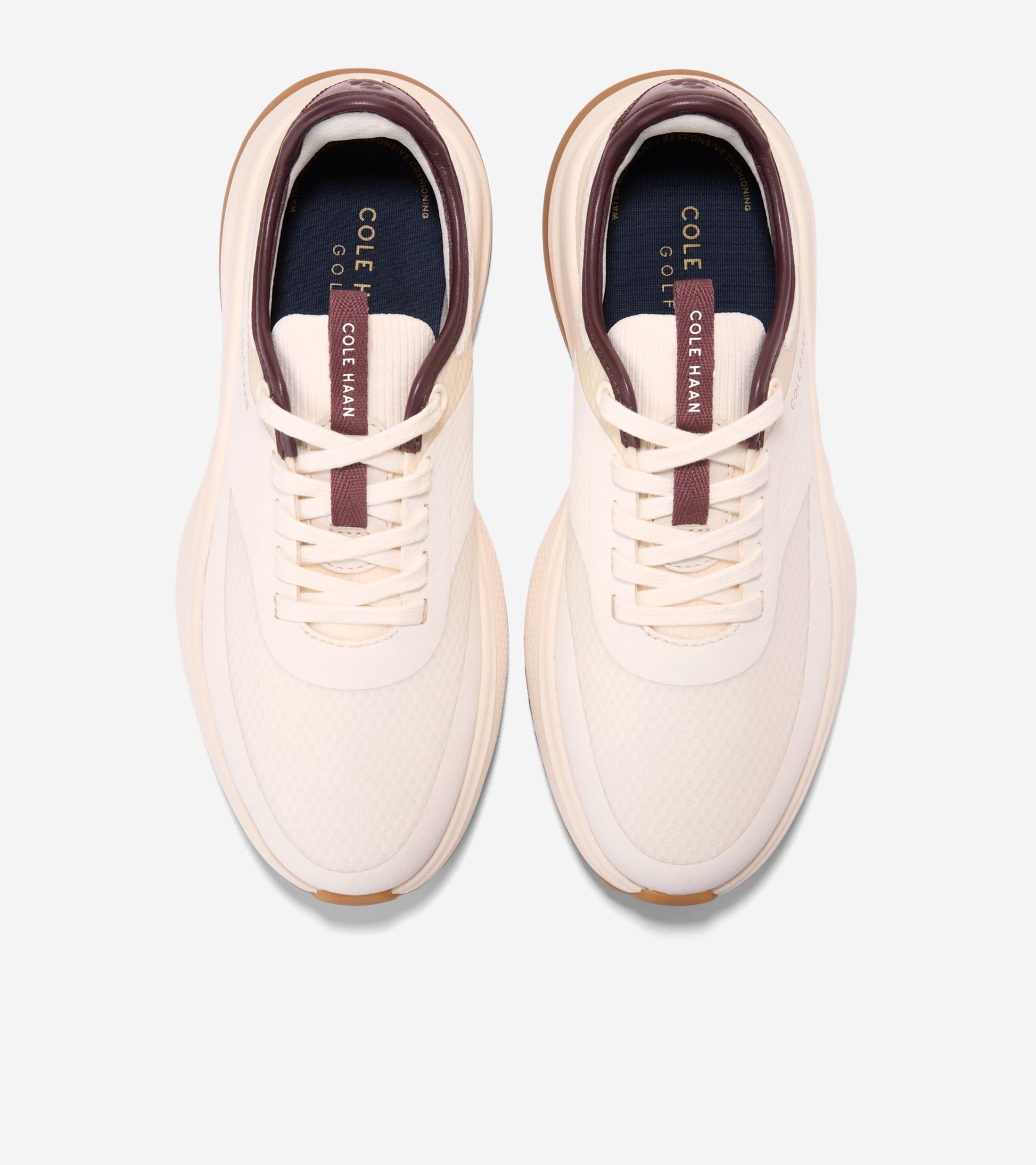 Women's GrandPrø All-Day Golf Shoes-Ivory-Bloodstone-Fondue Fudge