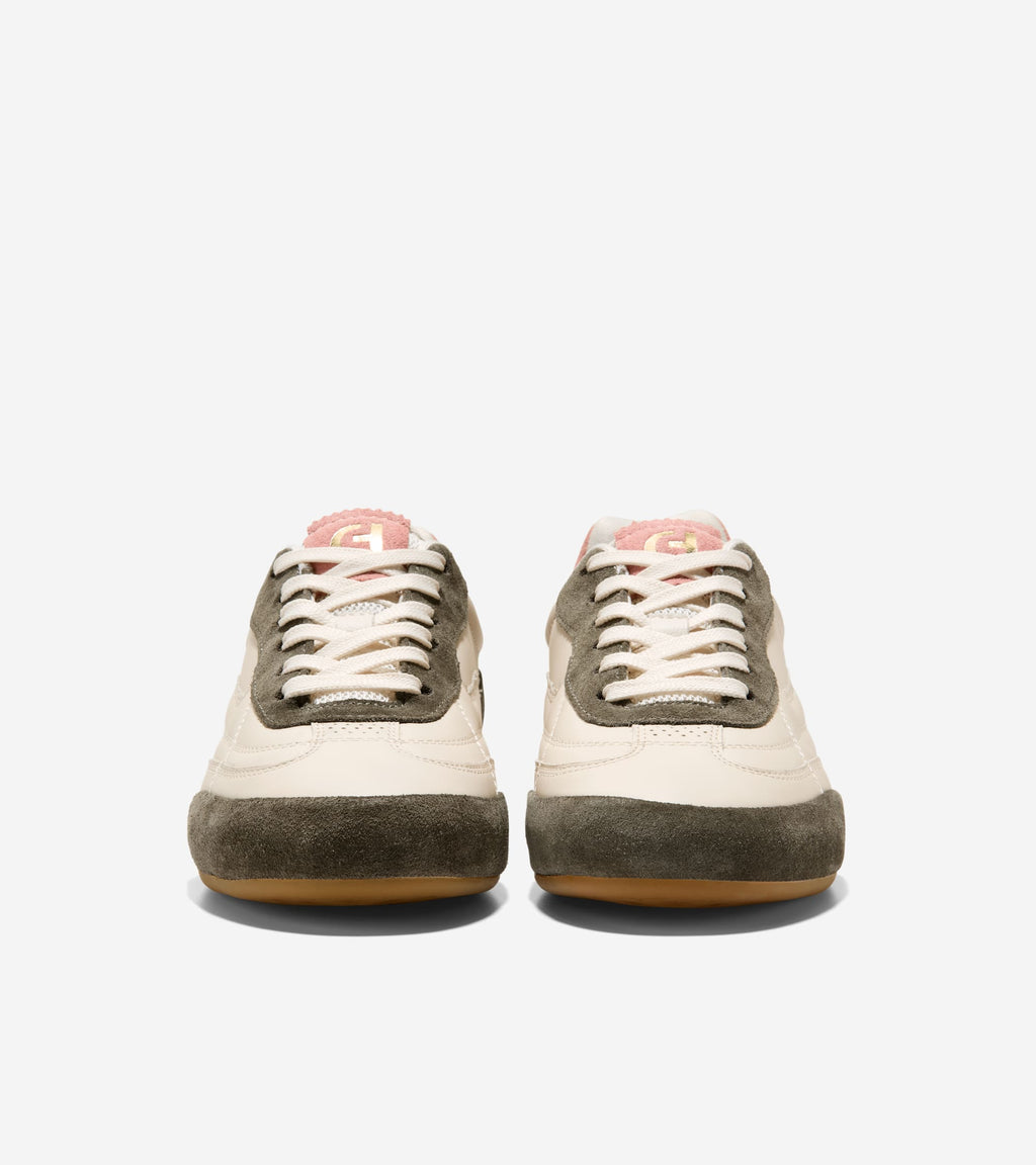 Women's GrandPrø Turf 2.0 Sneakers-Ivory-Deep Olive-Cameo Pink