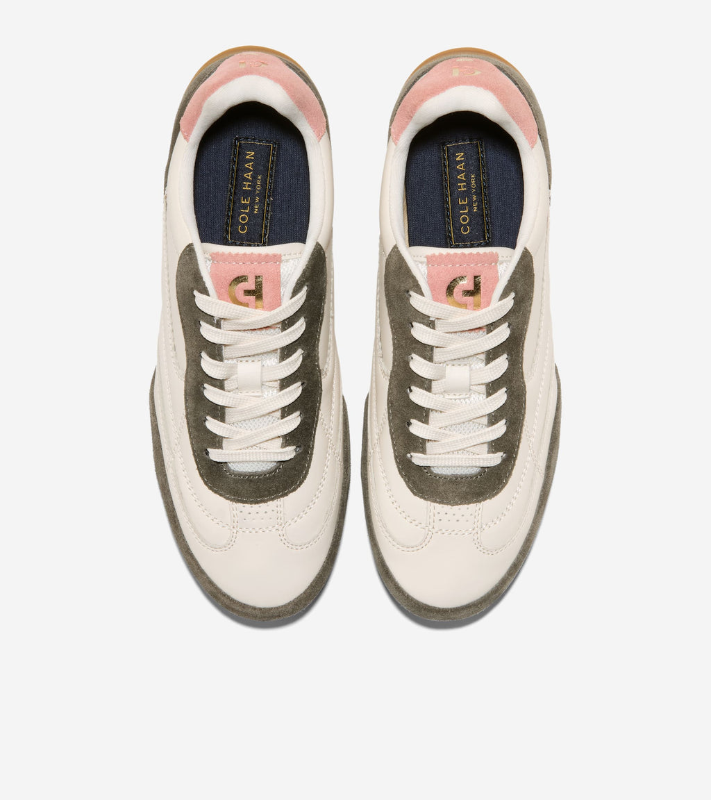 Women's GrandPrø Turf 2.0 Sneakers-Ivory-Deep Olive-Cameo Pink