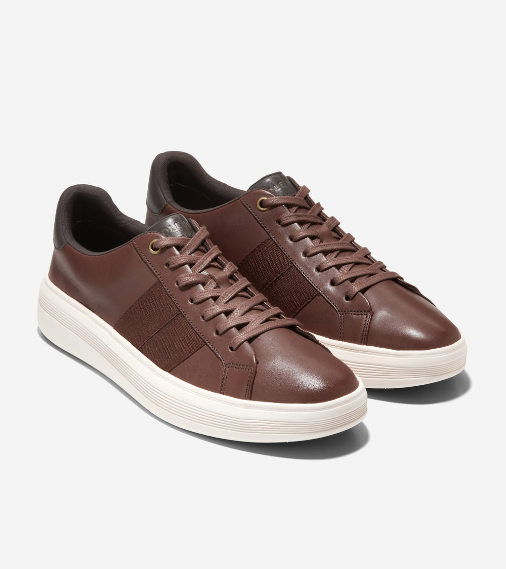 Men's Grand Crosscourt Premier Sneakers-Dark Coffee-Dark Roast-Birch