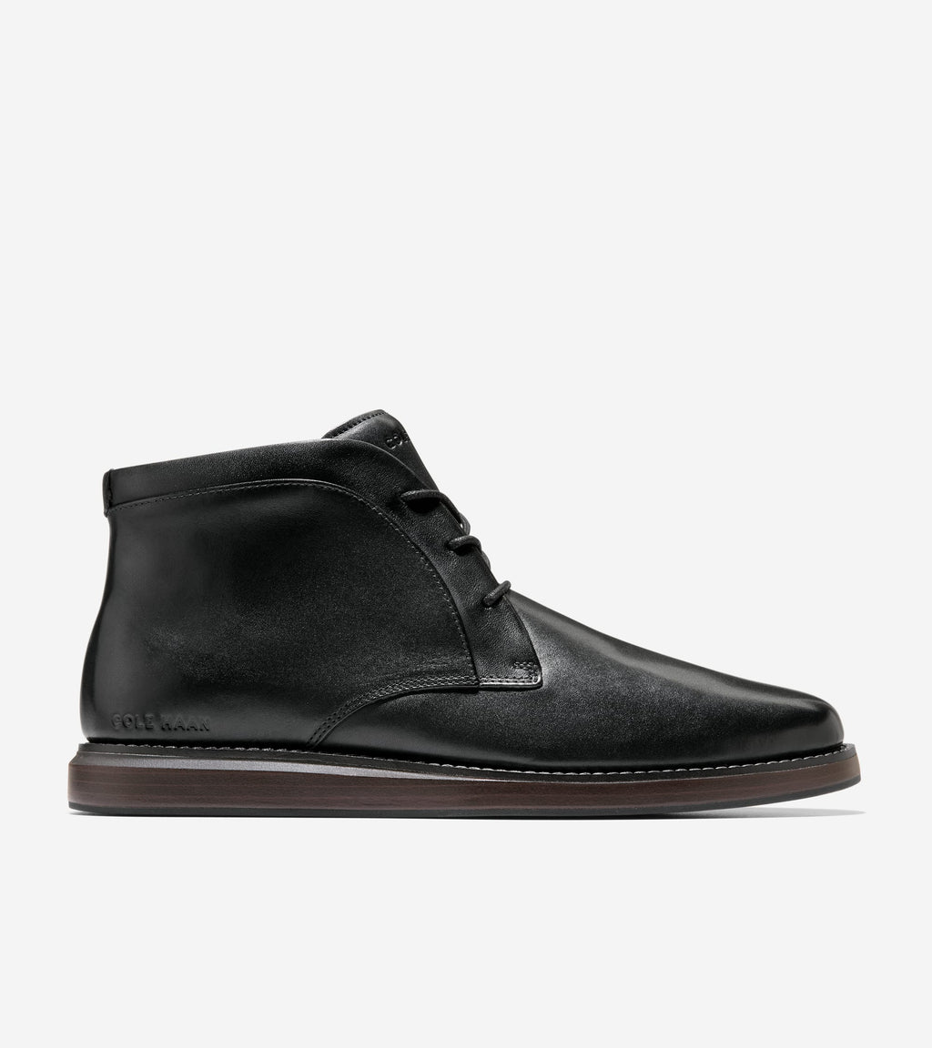 Men's Grand Neoclassic Flexcraft Chukka Boots-Black-Dark Brown