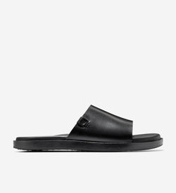 Men's Grand Neoclassic Single Strap Sandals-Black