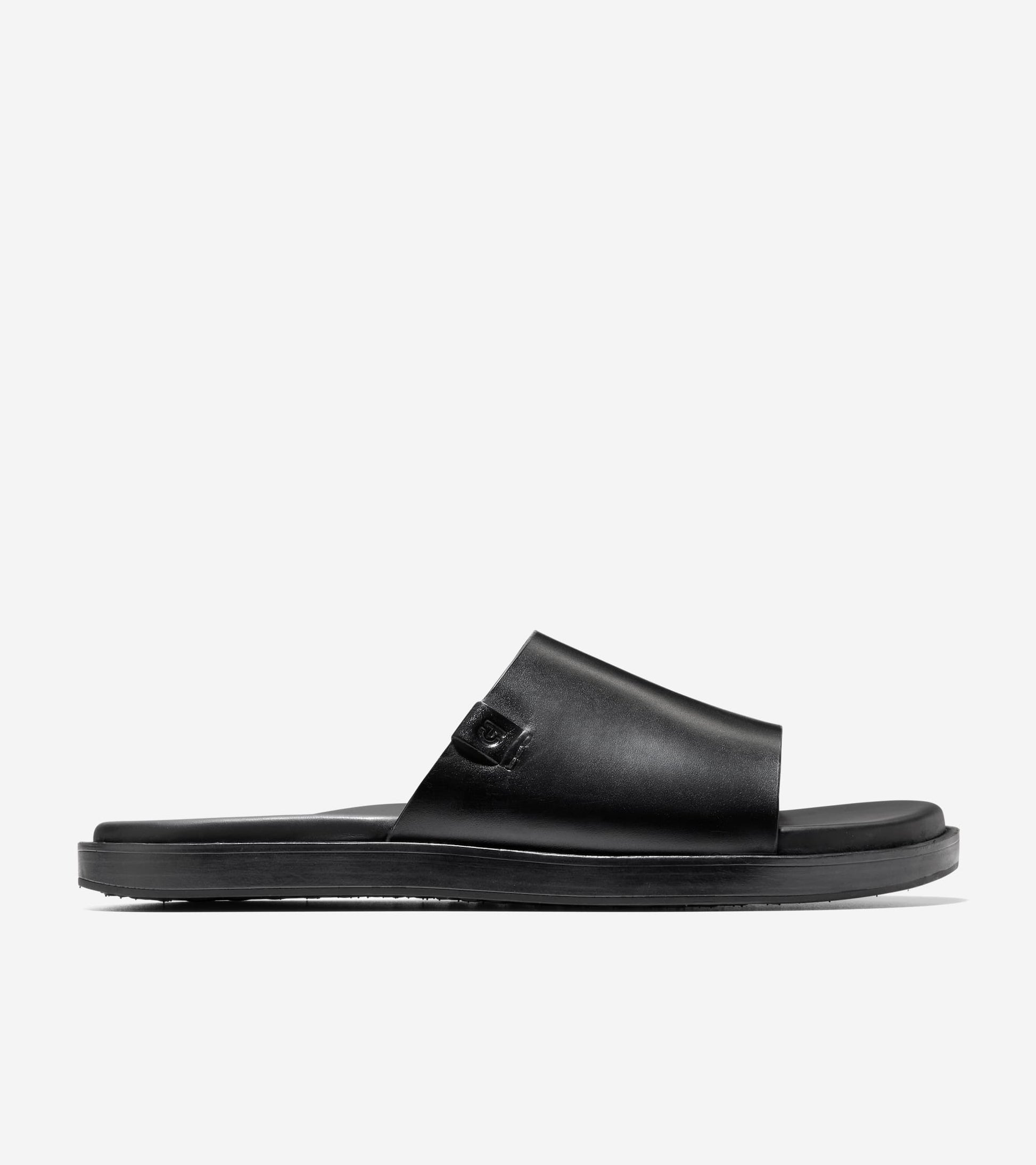 Men's Grand Neoclassic Single Strap Sandals-Black