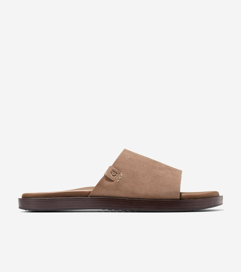 Men's Grand Neoclassic Single Strap Sandals-Light Whiskey-Dark Brown