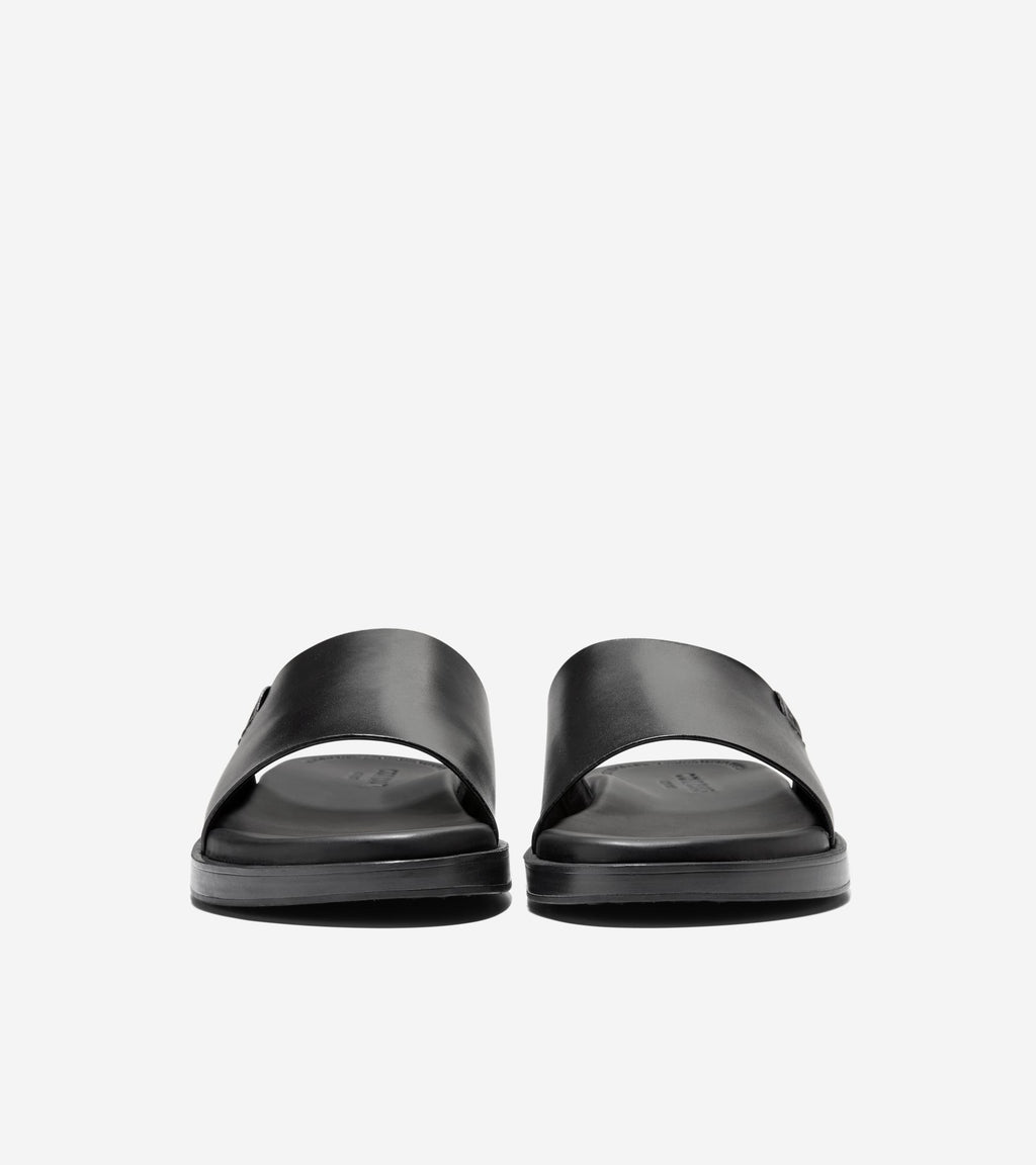 Men's Grand Neoclassic Single Strap Sandals-Black