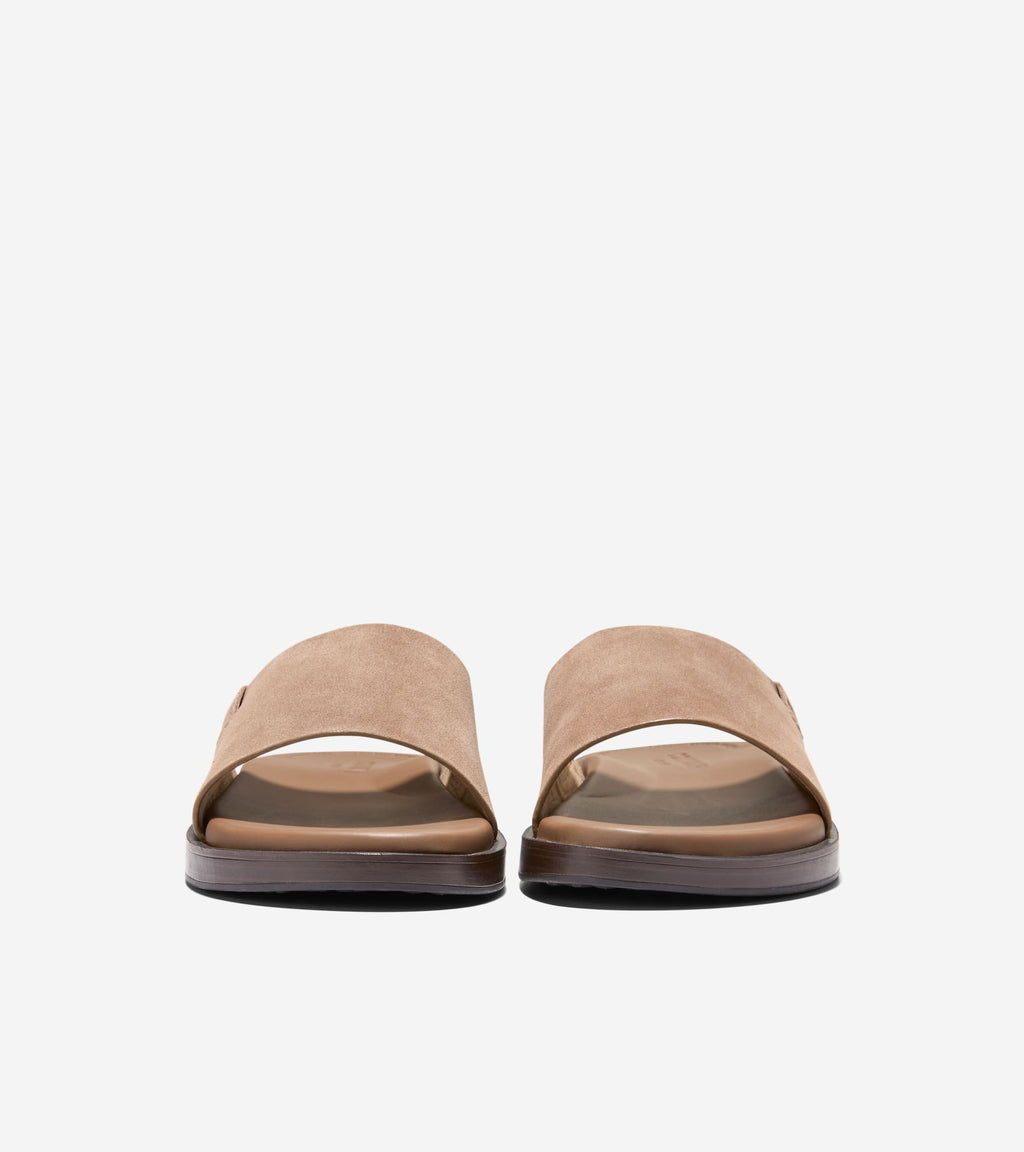 Men's Grand Neoclassic Single Strap Sandals-Light Whiskey-Dark Brown