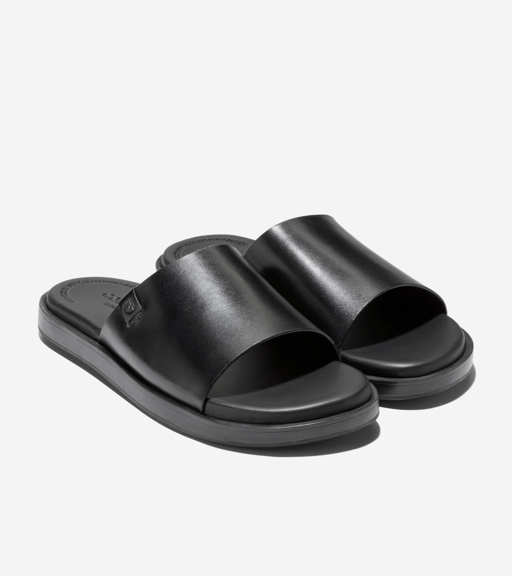 Men's Grand Neoclassic Single Strap Sandals-Black