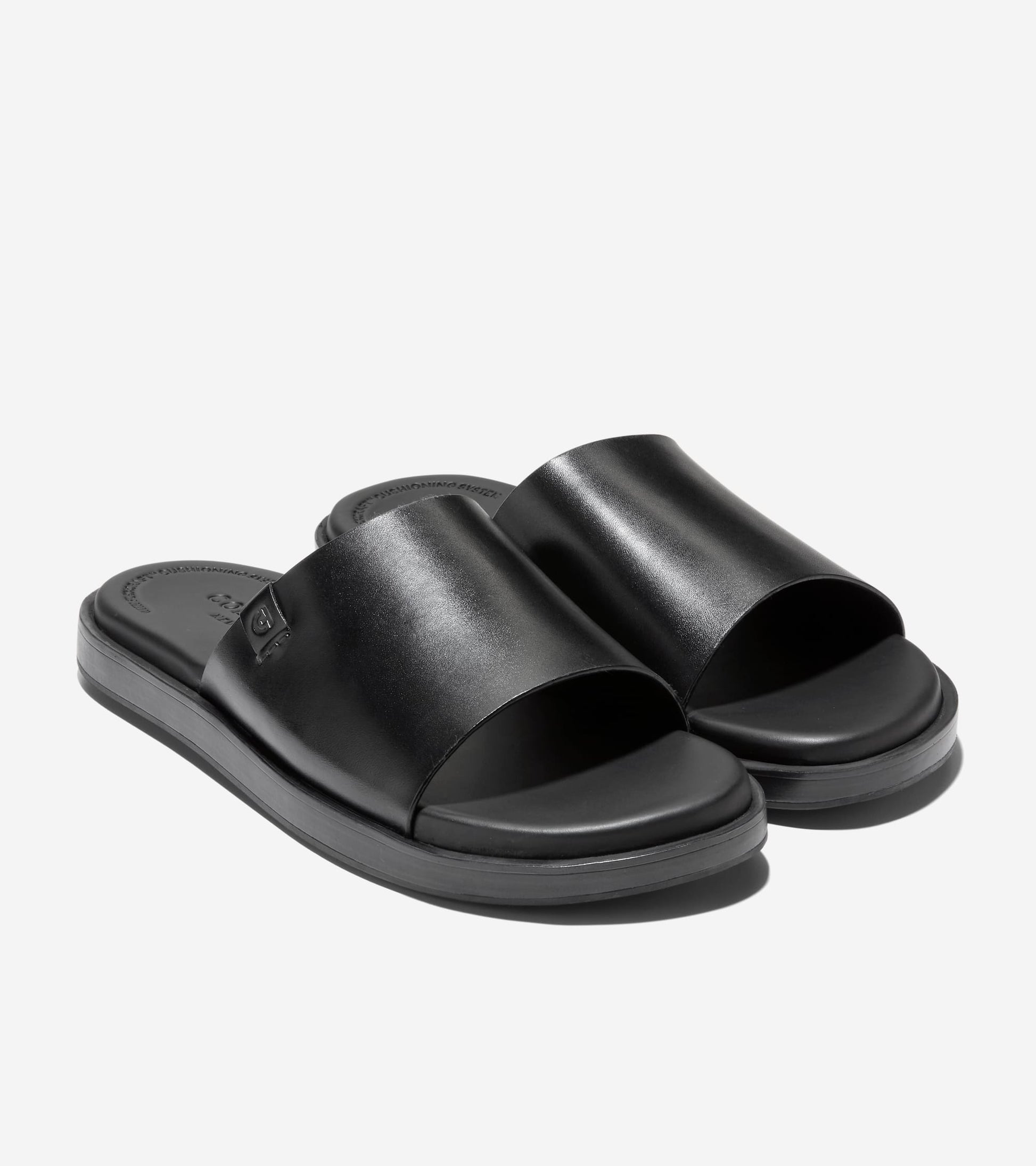 Men's Grand Neoclassic Single Strap Sandals-Black