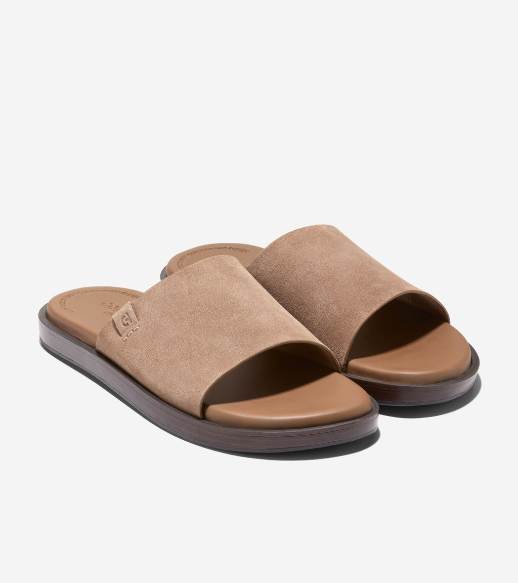 Men's Grand Neoclassic Single Strap Sandals-Light Whiskey-Dark Brown