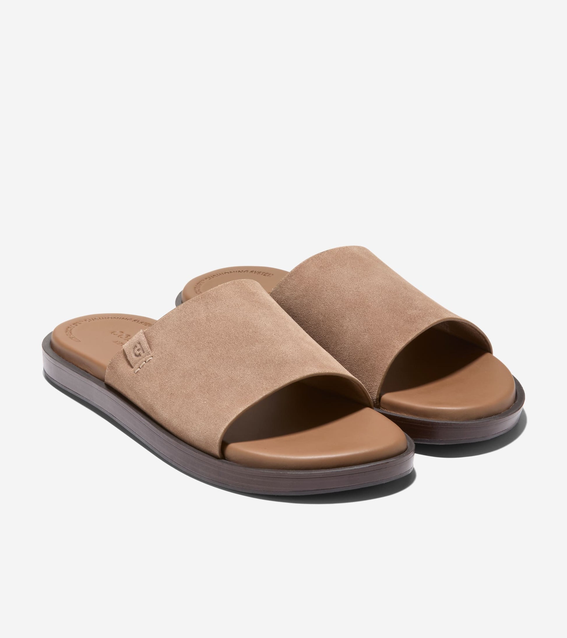 Men's Grand Neoclassic Single Strap Sandals-Light Whiskey-Dark Brown