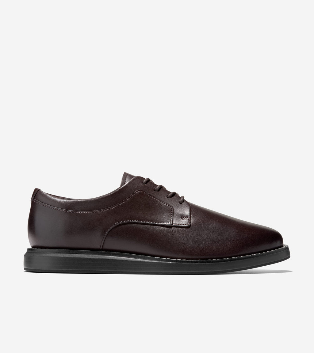 Men's Grand Neoclassic Plain Toe Oxfords-Dark Chocolate-Black