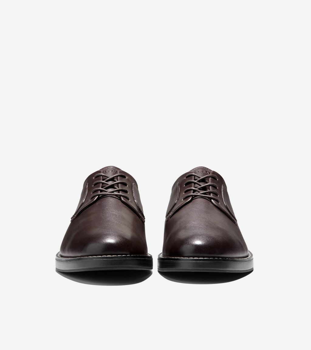 Men's Grand Neoclassic Plain Toe Oxfords-Dark Chocolate-Black