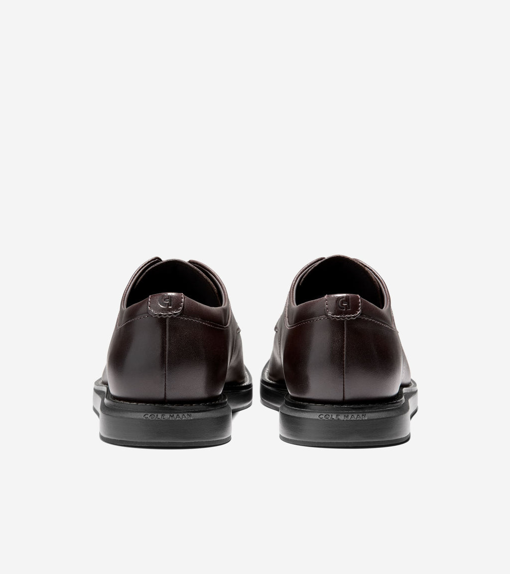 Men's Grand Neoclassic Plain Toe Oxfords-Dark Chocolate-Black