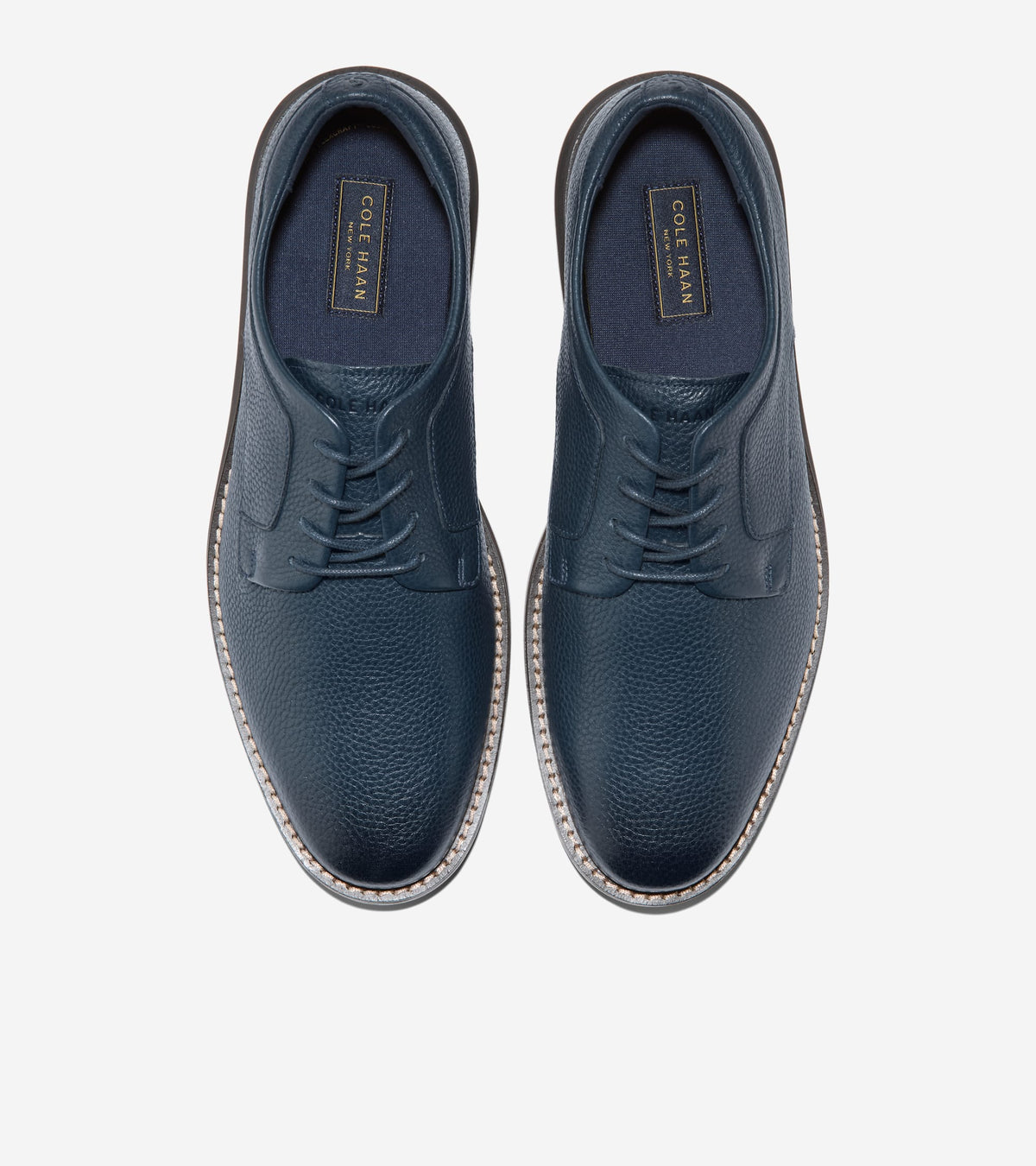 Men's Grand Neoclassic Plain Toe Oxfords-Navy Blazer-Dark Brown