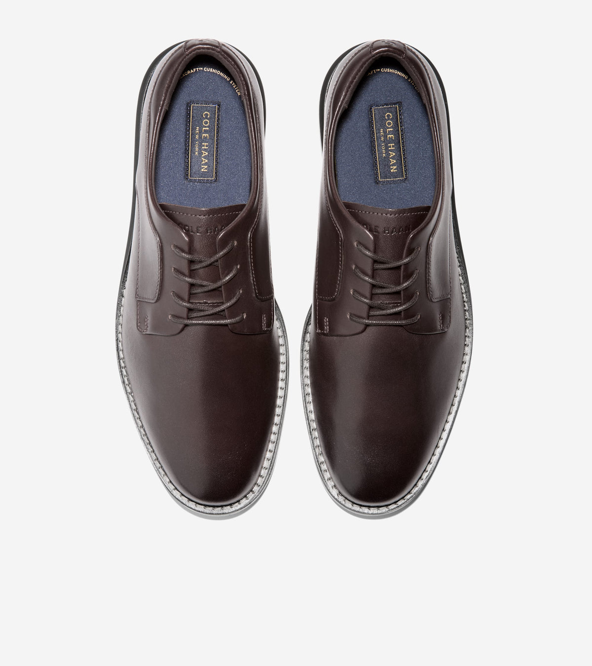 Men's Grand Neoclassic Plain Toe Oxfords-Dark Chocolate-Black