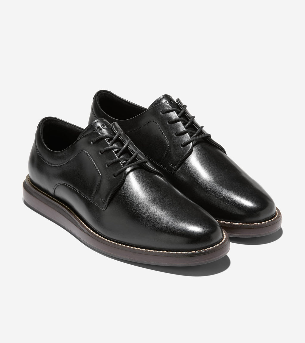 Men's Grand Neoclassic Plain Toe Oxfords-Black-Dark Natural