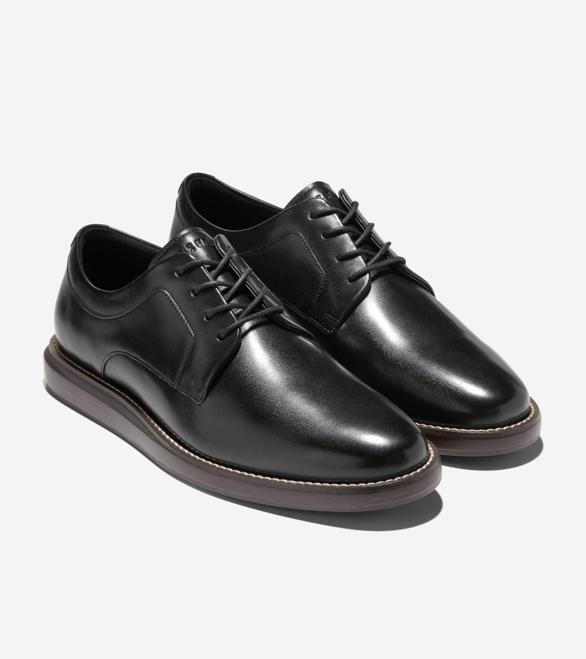Men's Grand Neoclassic Plain Toe Oxfords-Black-Dark Natural