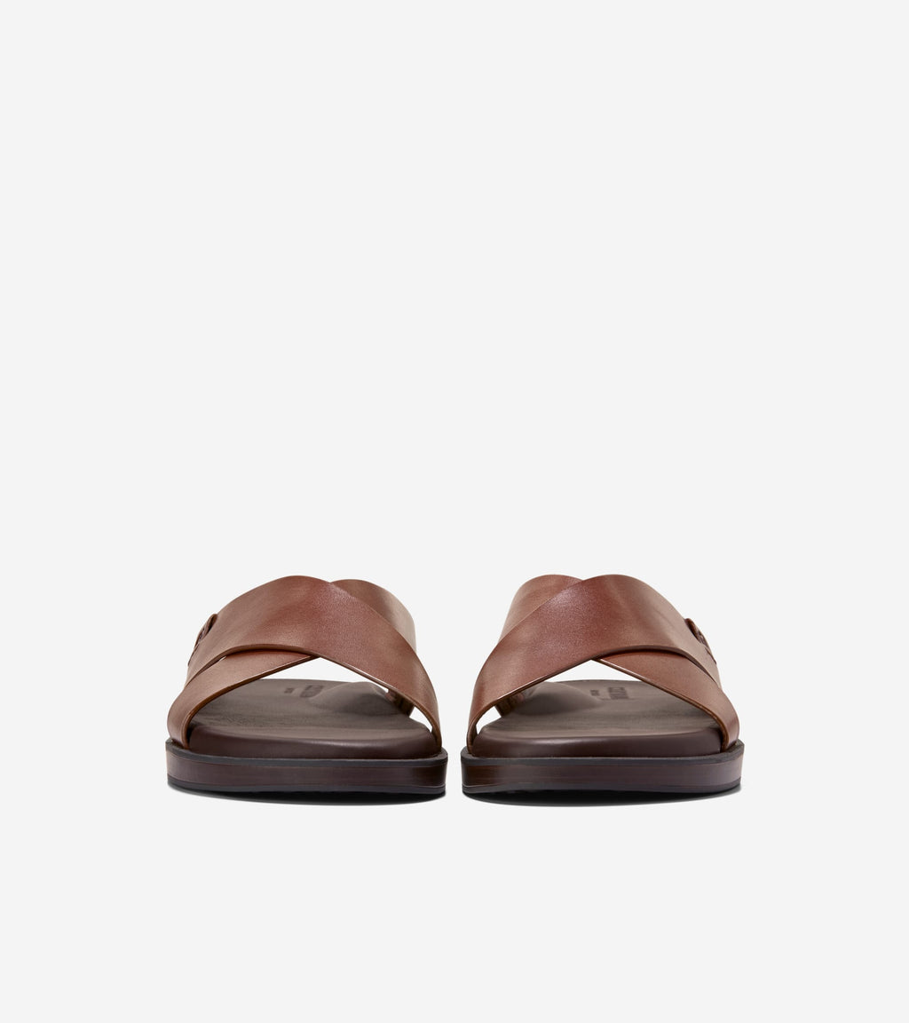Men's Grand Neoclassic Cross Strap Sandals-Woodbury-Dark Natural