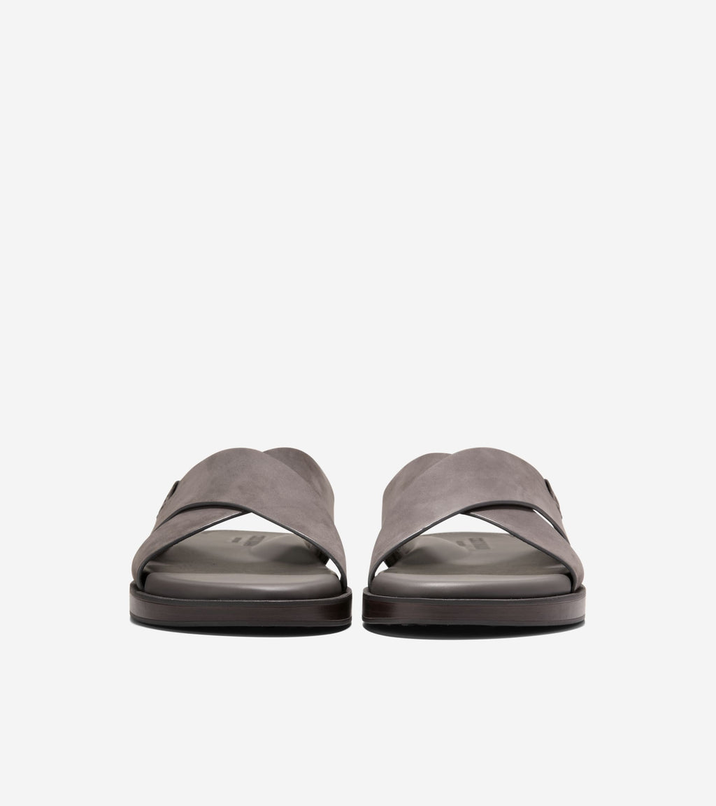 Men's Grand Neoclassic Cross Strap Sandals-Castlerock-Dark Natural