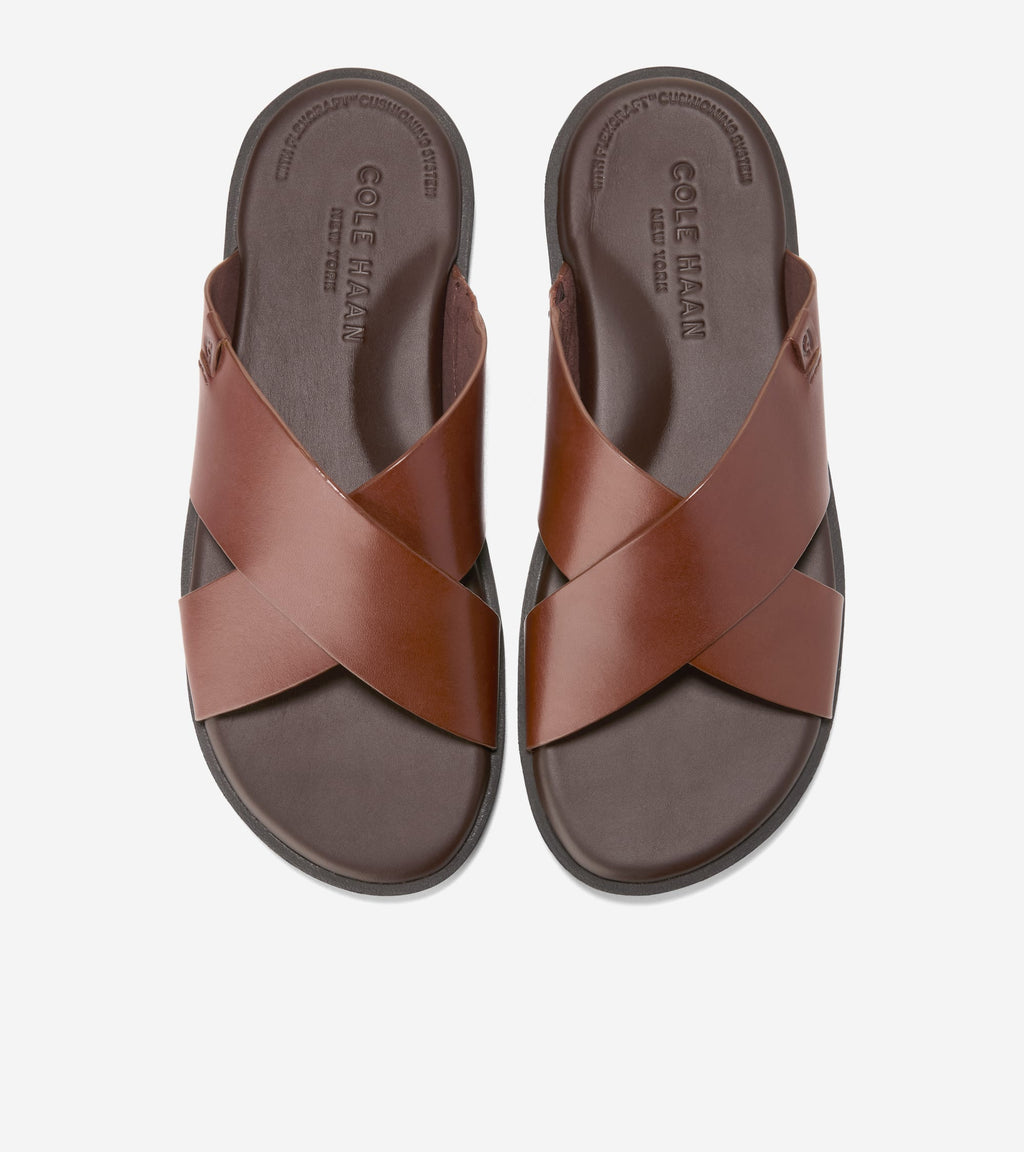 Men's Grand Neoclassic Cross Strap Sandals-Woodbury-Dark Natural