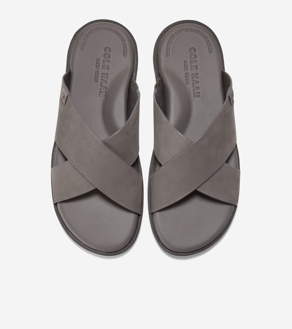 Men's Grand Neoclassic Cross Strap Sandals-Castlerock-Dark Natural