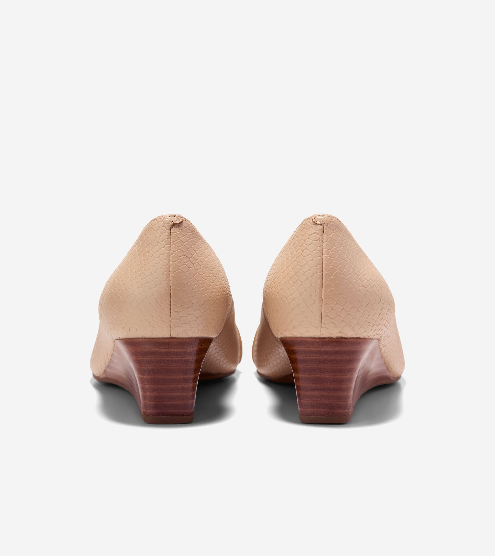 Cole Haan Women's Go-To Malta Peep Toe Bow Wedges - Beige