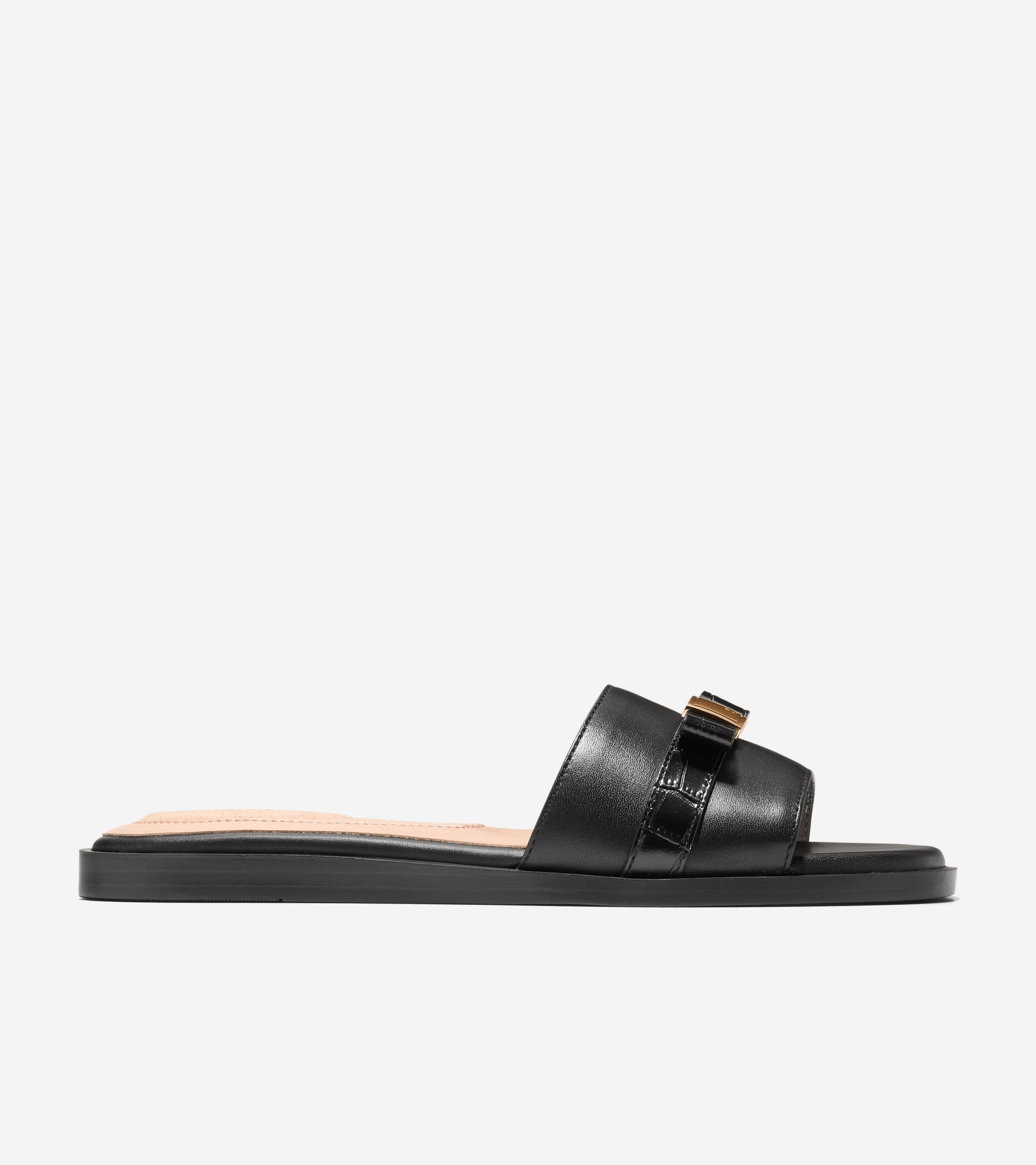 Women's Go-To Emalia Slide Bow Sandals in Black | Cole Haan