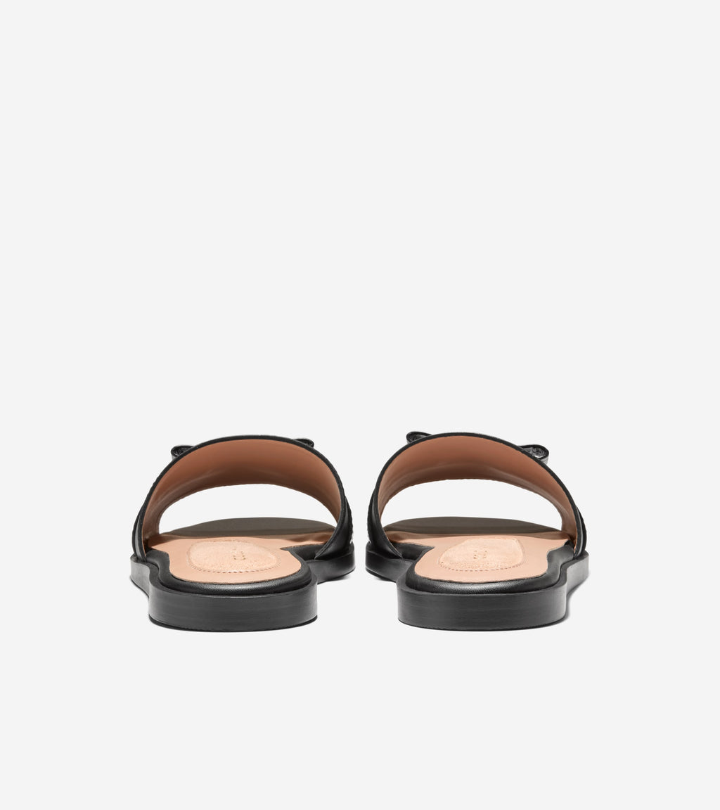 Women's Go-To Emalia Slide Bow Sandals-Black-Black Croc Print