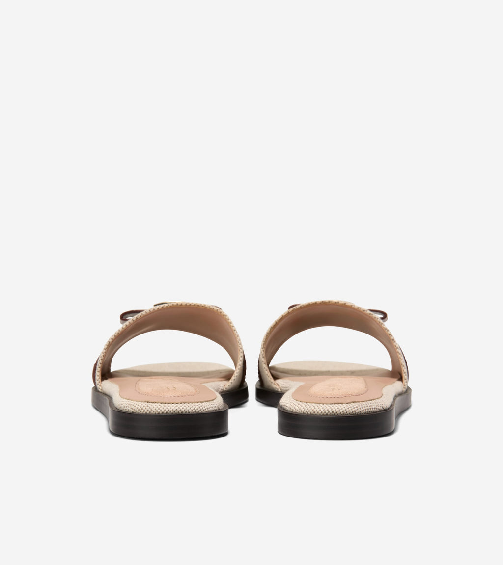 Women's Go-To Emalia Slide Bow Sandals-Natural-Mahogany Croc Print