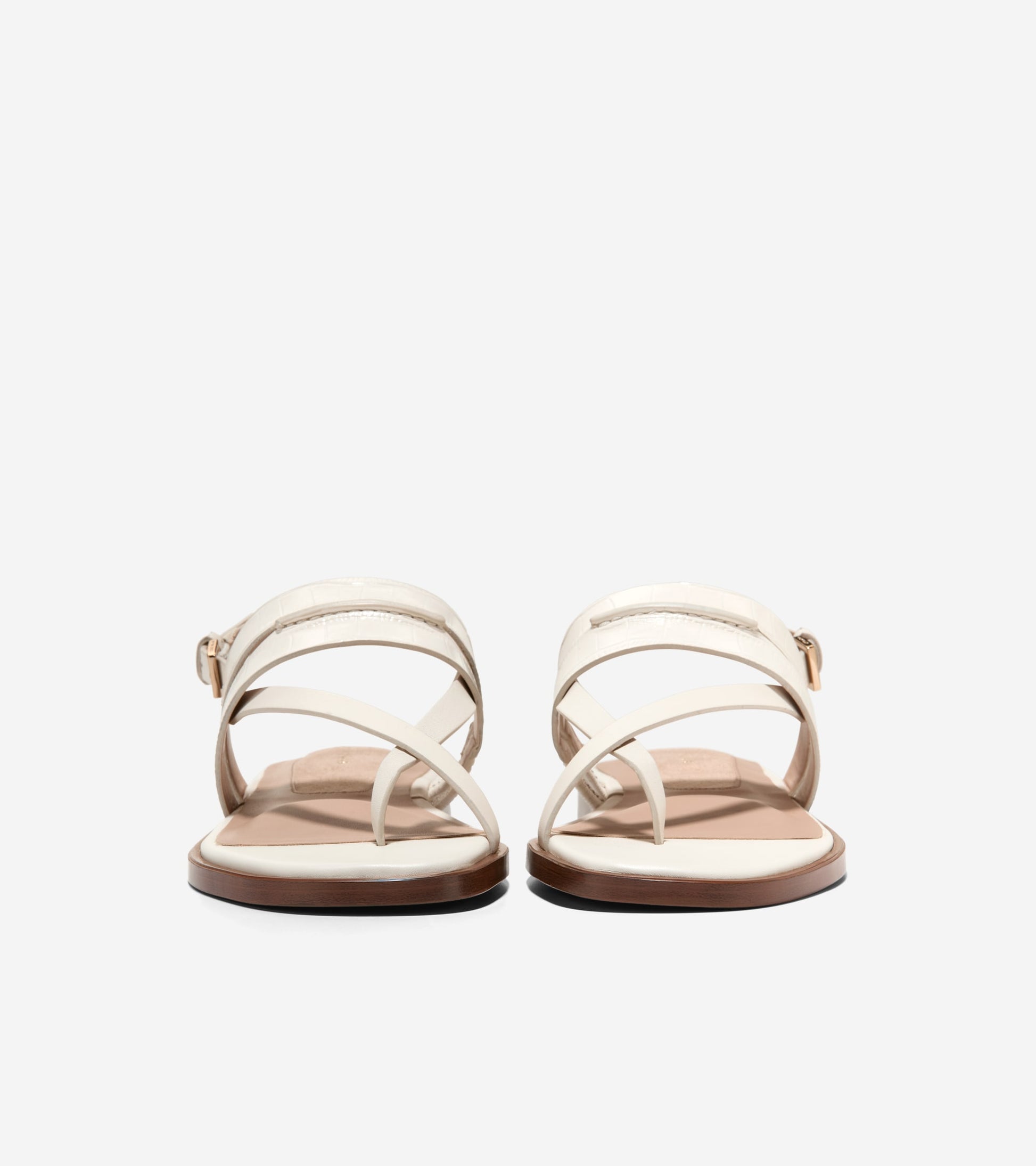 Women's Go-To Estella Flat Thong Sandals-Powder Croc Print