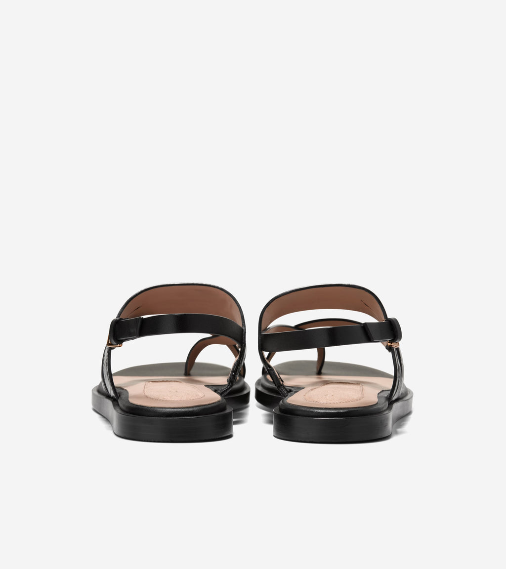 Women's Go-To Estella Flat Thong Sandals-Black Croc Print