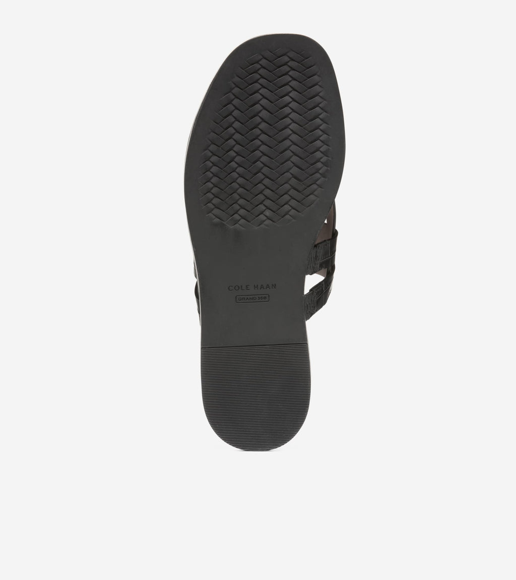 Women's Go-To Estella Flat Thong Sandals-Black Croc Print