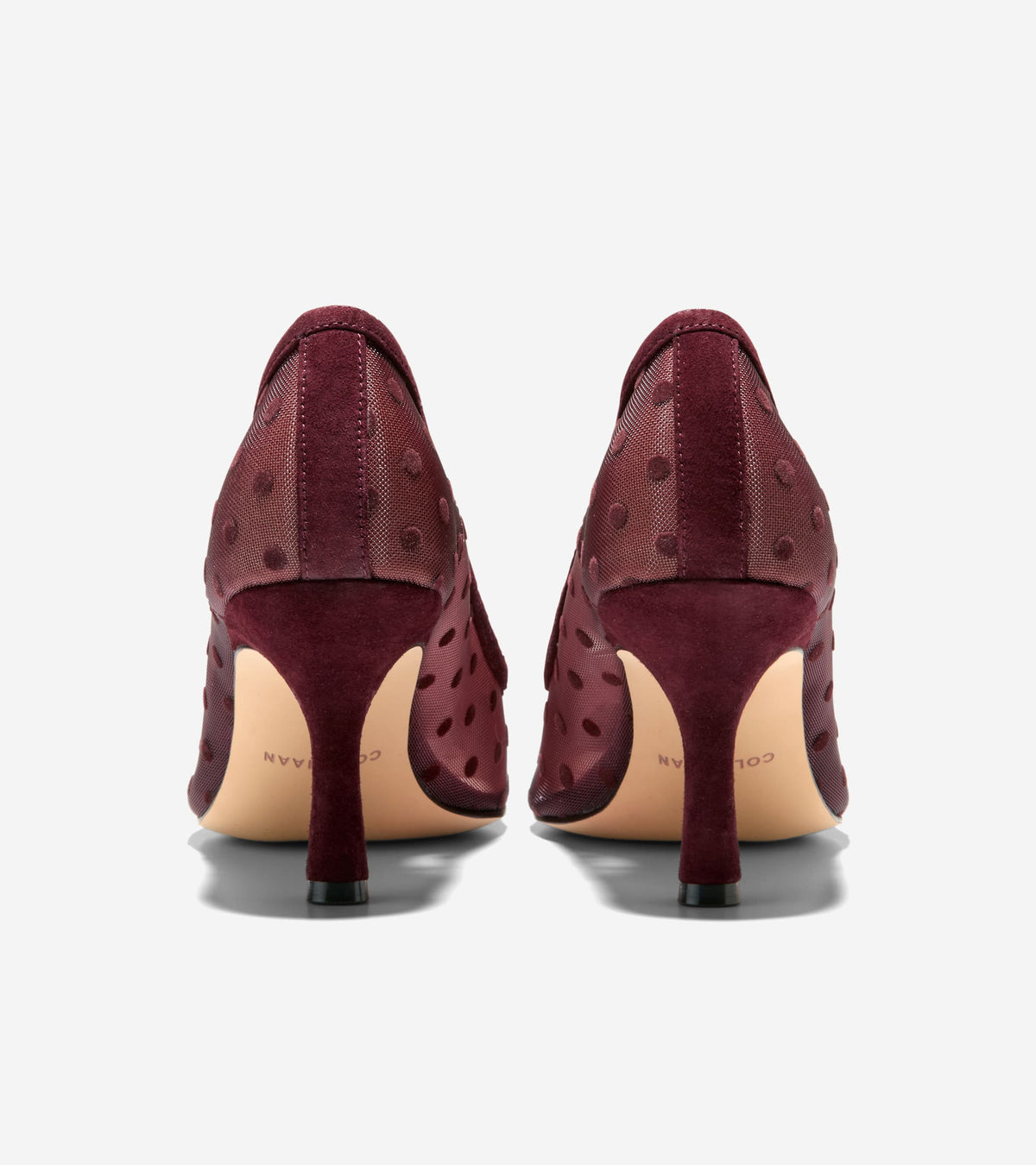Women's Hansell Pumps-Burgundy Polka Dot-Bloodstone