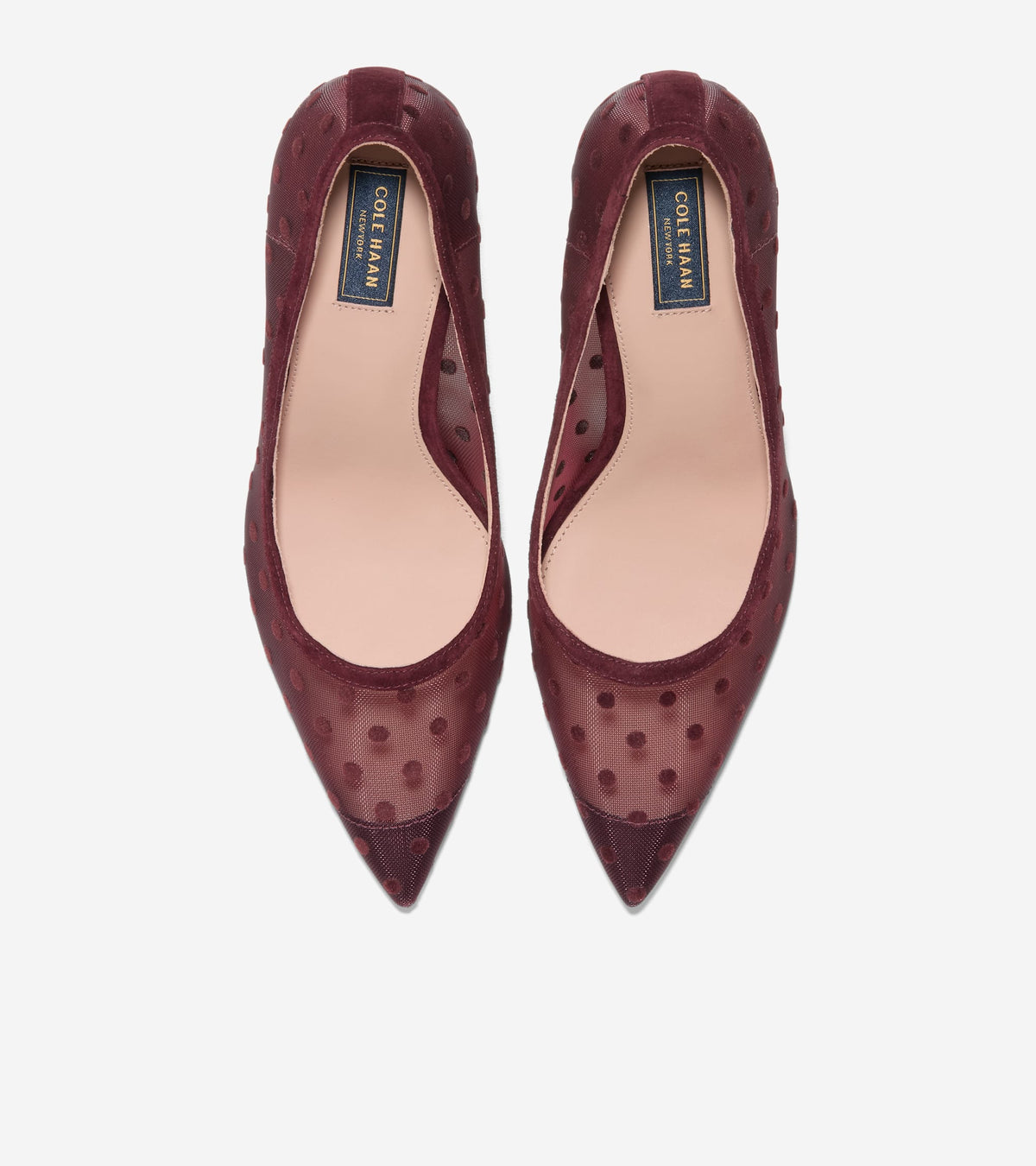 Women's Hansell Pumps-Burgundy Polka Dot-Bloodstone