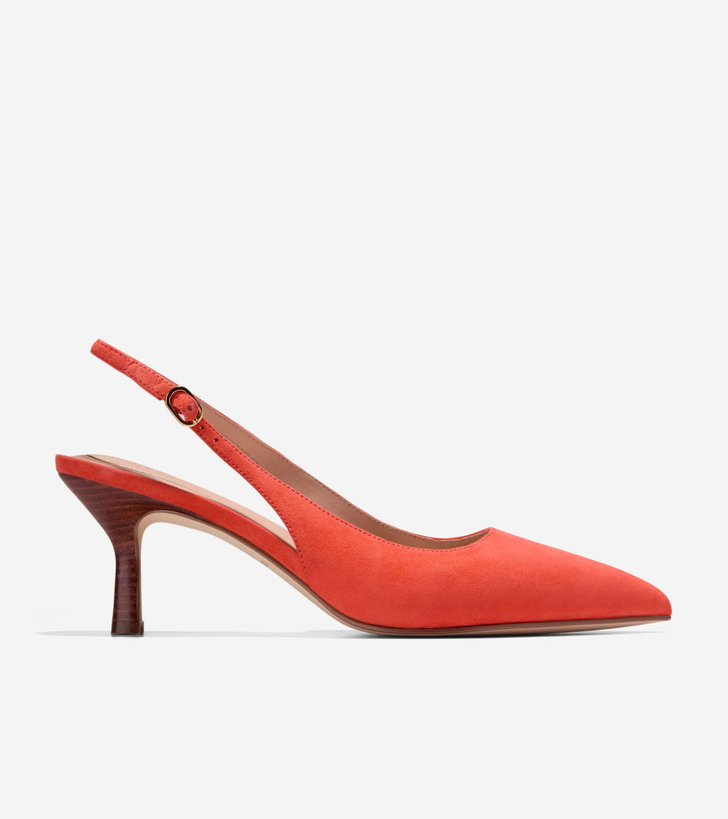 Women's Hansell Slingback Pumps-Summer Fig-Stacked Heel