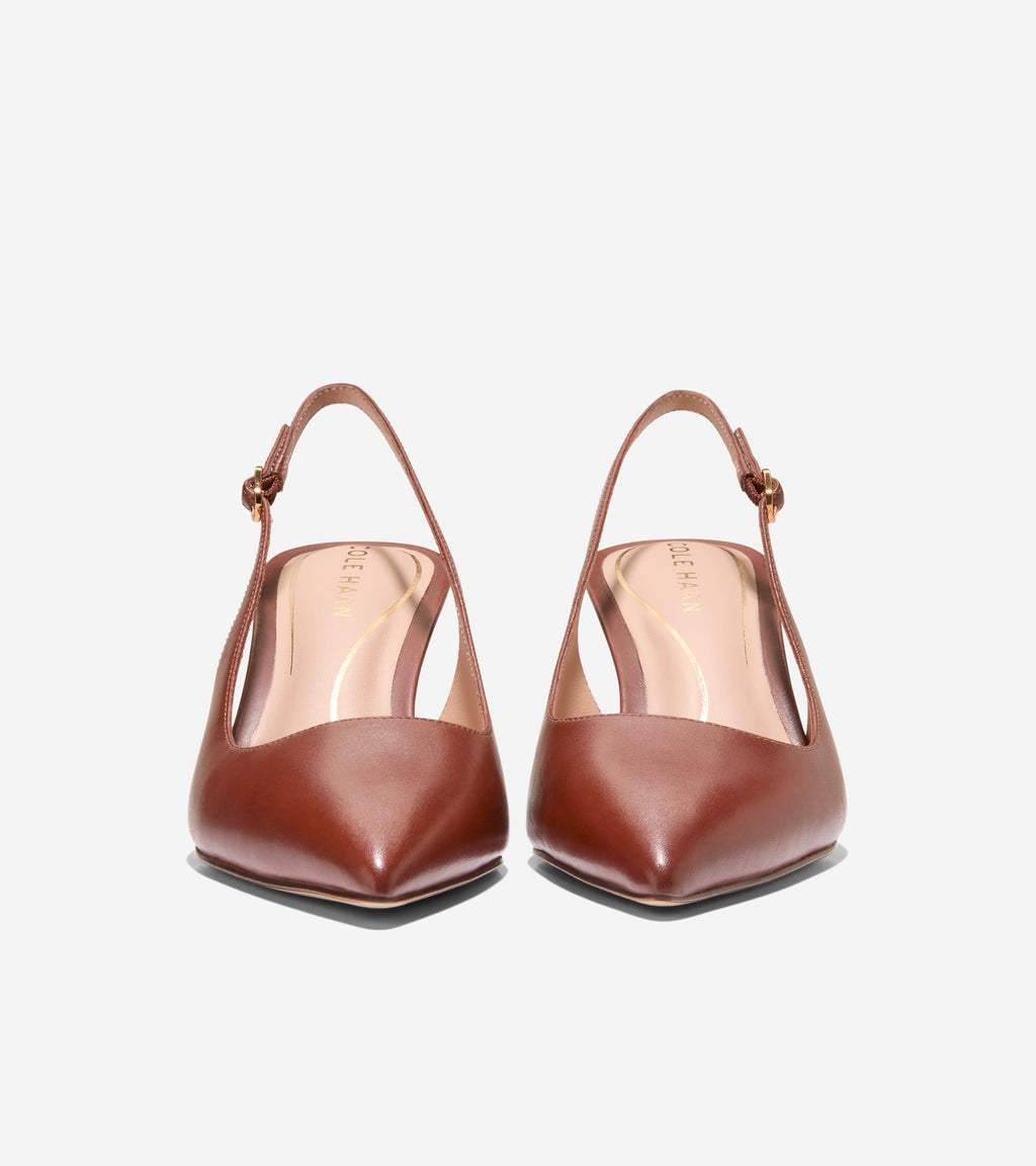 Women's Hansell Slingback Pumps-Dark Cuoio
