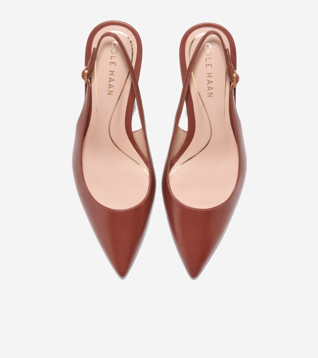 Women's Hansell Slingback Pumps-Dark Cuoio