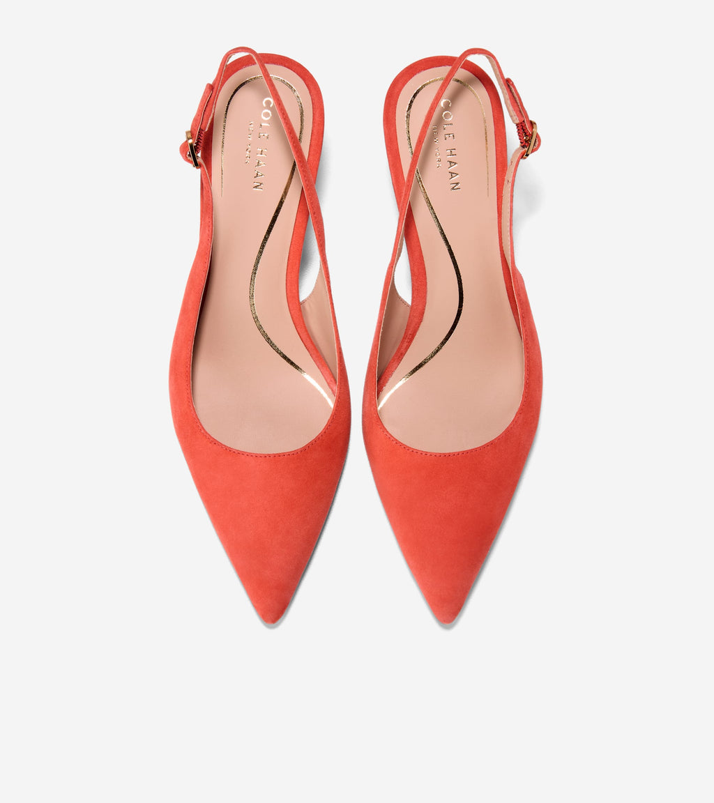 Women's Hansell Slingback Pumps-Summer Fig-Stacked Heel