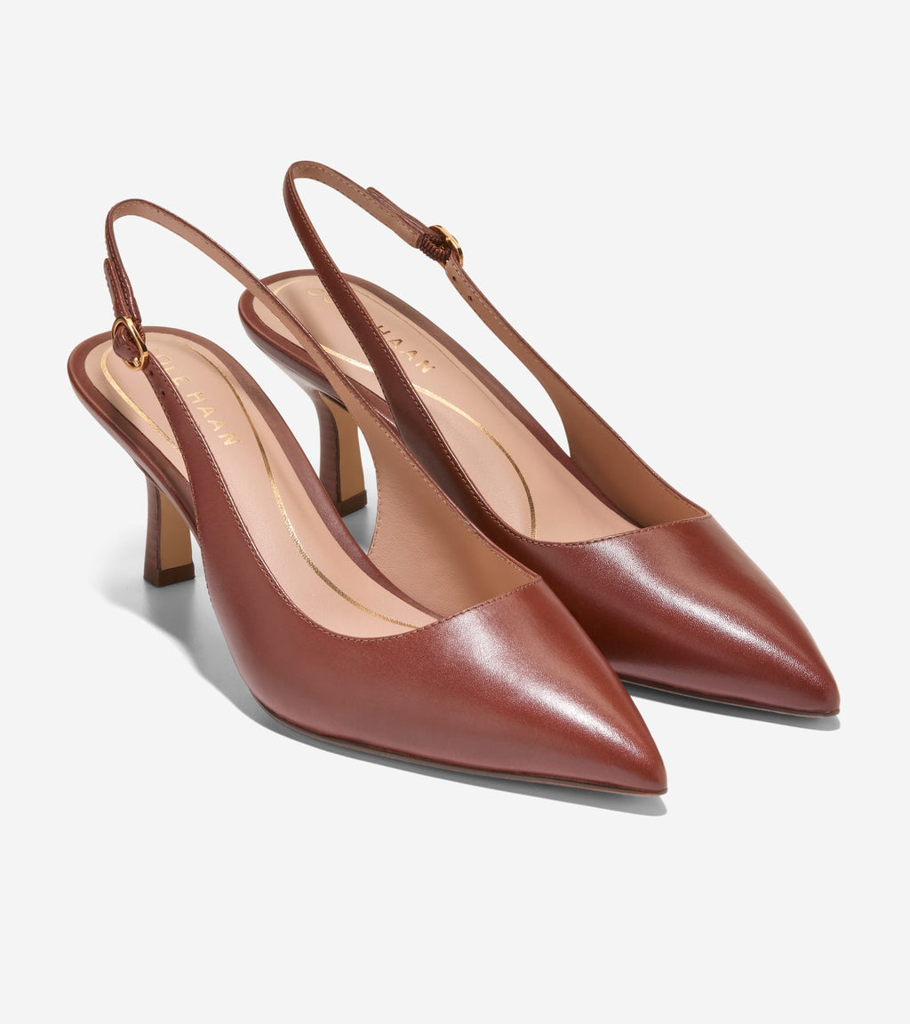 Women's Hansell Slingback Pumps-Dark Cuoio