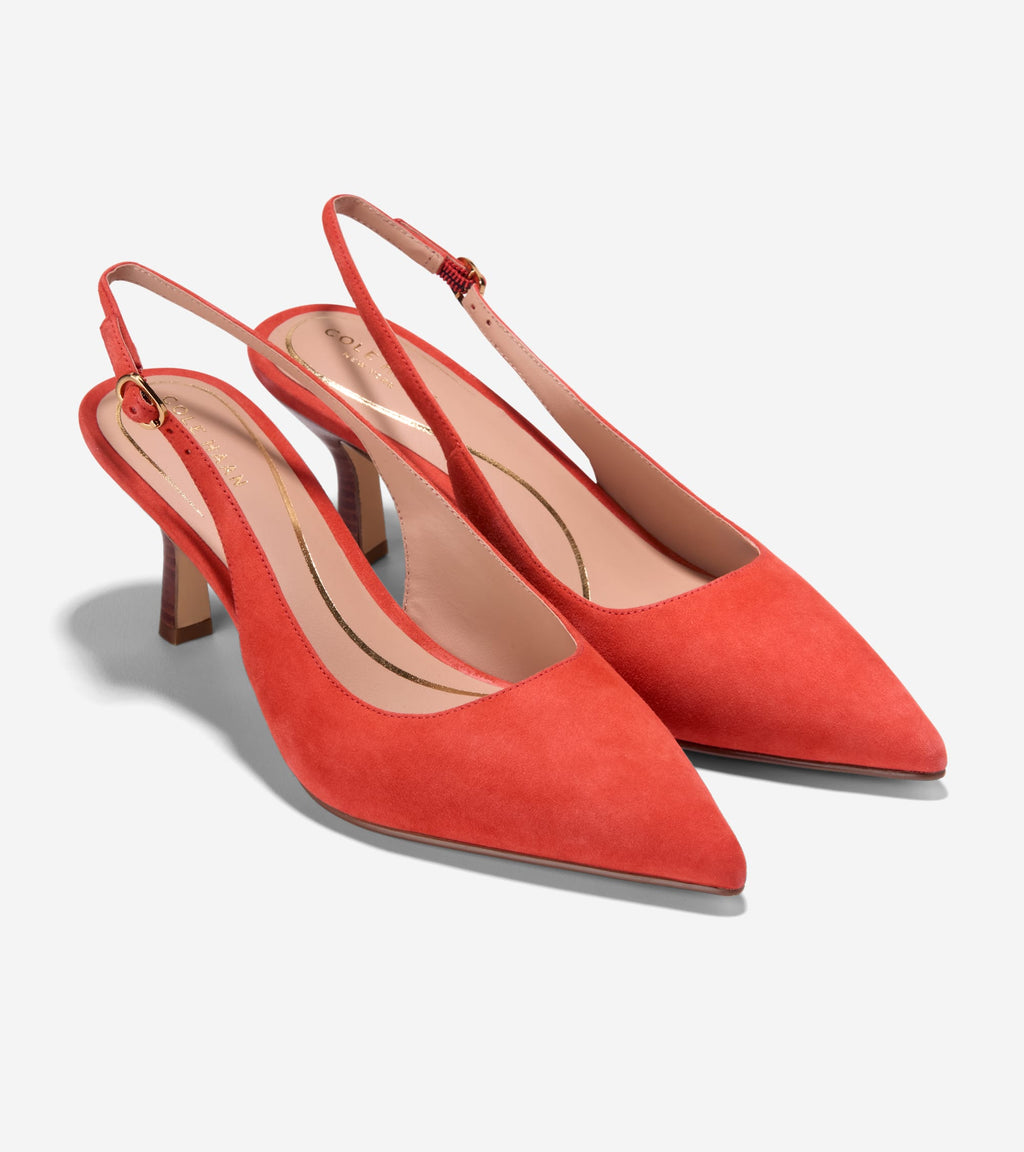 Women's Hansell Slingback Pumps-Summer Fig-Stacked Heel
