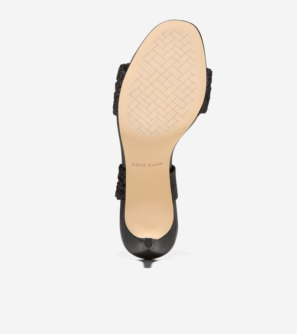 Women's Harlan Double Band Sandals-Black Fabric