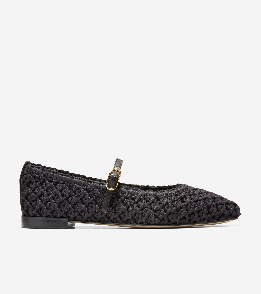 Women's Harlan Mary Jane Ballet Flats-Black