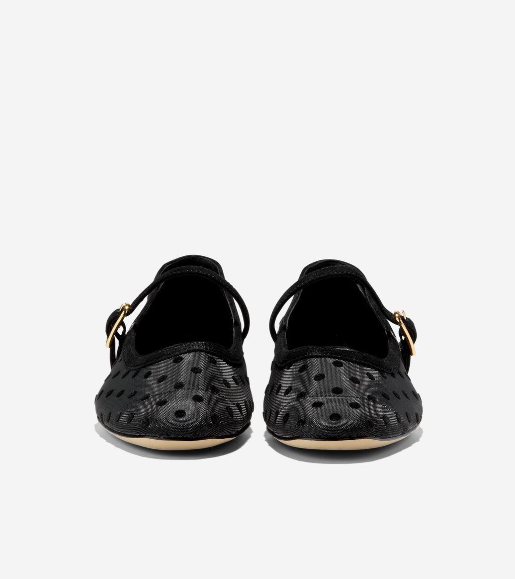 Women's Harlan Mary Jane Ballet Flats-Black Polka Dot-Black