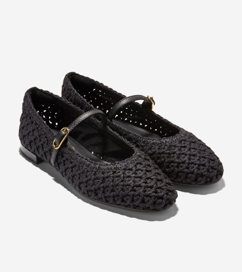 Women's Harlan Mary Jane Ballet Flats-Black