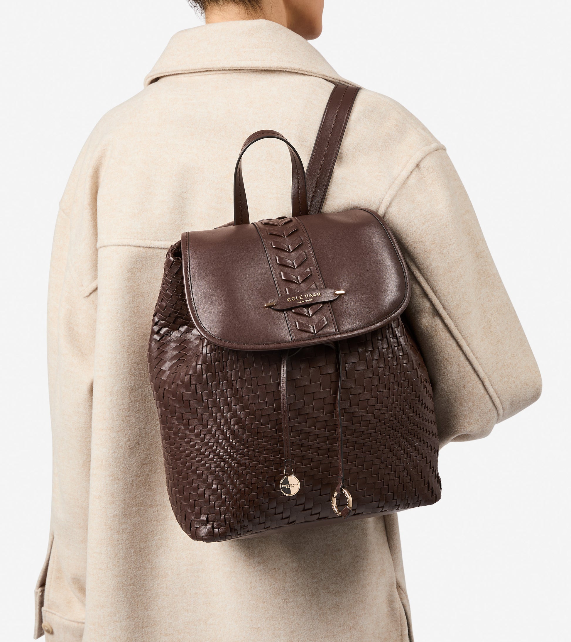 Women's Isabella Woven Backpack-Madeira Brown