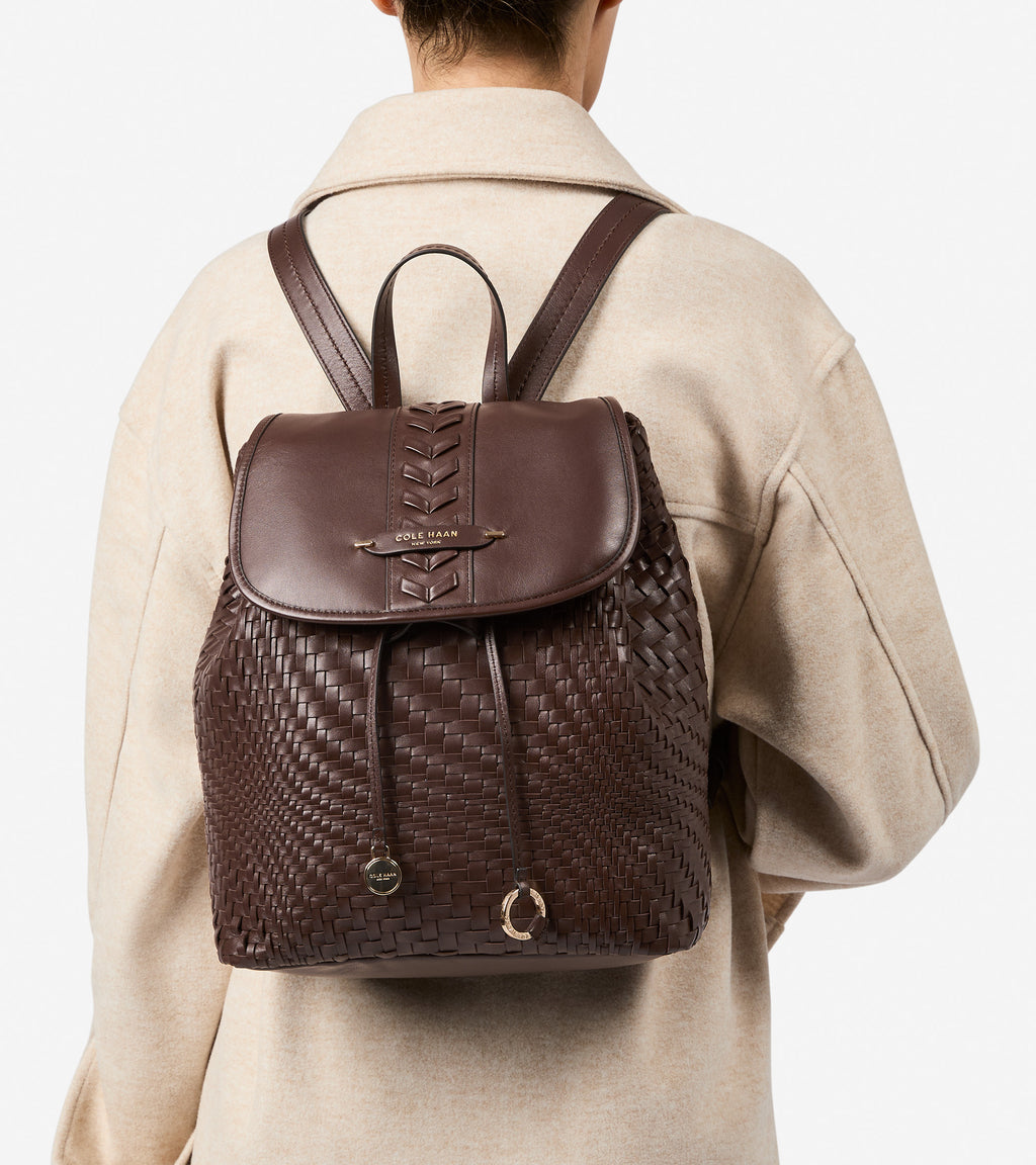 Women's Isabella Woven Backpack-Madeira Brown