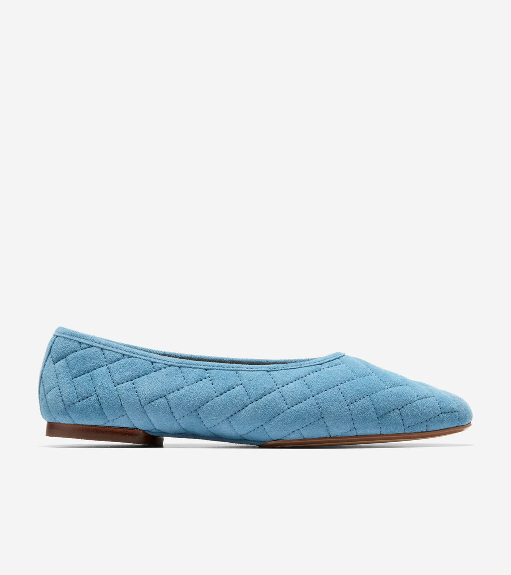 Women's Jasleen Quilted Ballet Flats-Provincial Blue Quilted